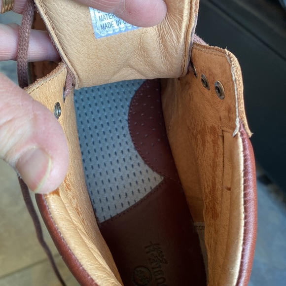 “DOUBLE H” Lace-up Boots Chestnut Colour Smooth & Ostrich with Kilties Size 9.5 - Picture 12 of 14